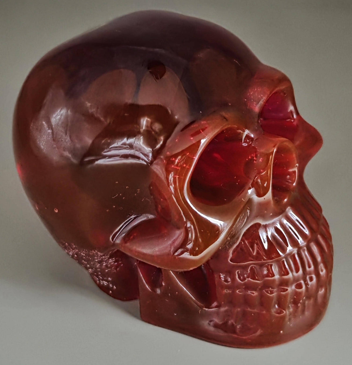 Handcrafted Epoxy Resin Skull - Gothic Home Decor