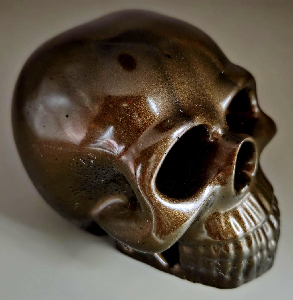 Handcrafted Epoxy Resin Skull - Gothic Home Decor