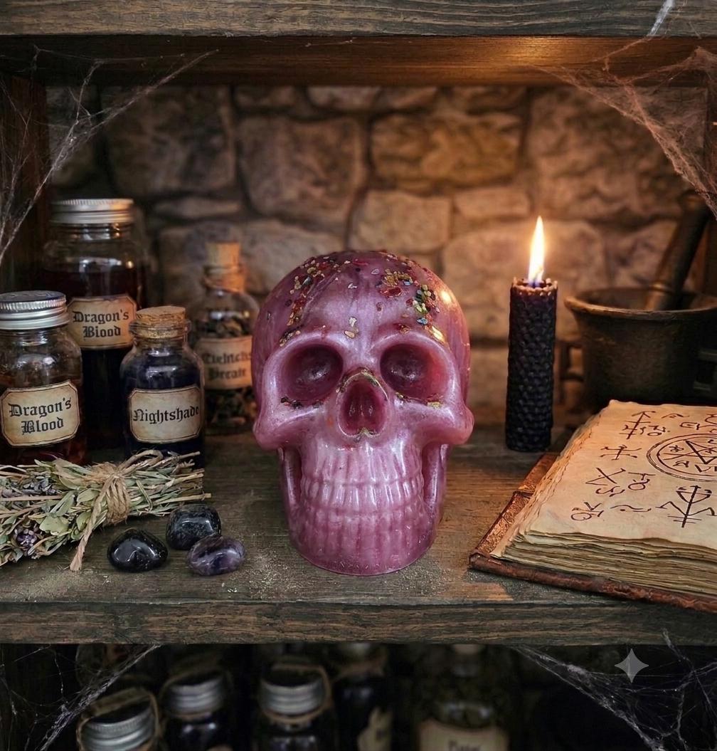Handcrafted Epoxy Resin Skull - Gothic Home Decor