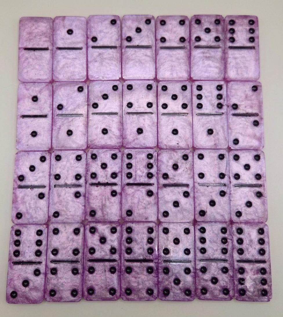 Handcrafted Epoxy Resin Domino Set - Gothic Home Decor & Game