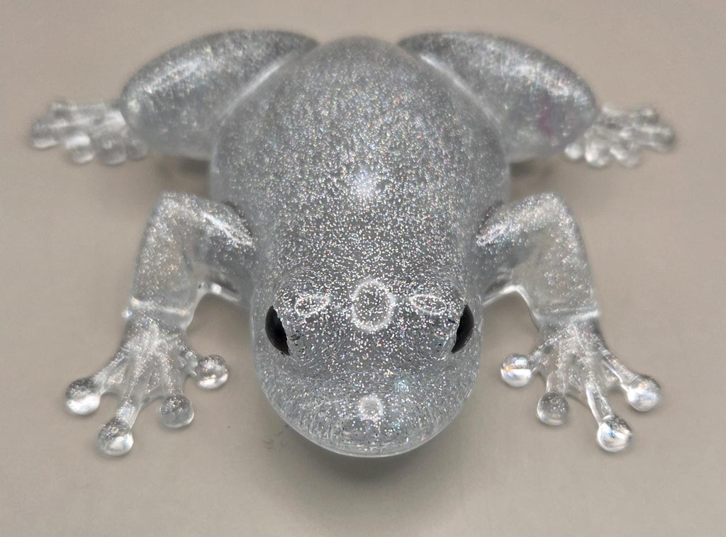 Handcrafted Epoxy Resin Frog Figurine - Gothic Home Decor