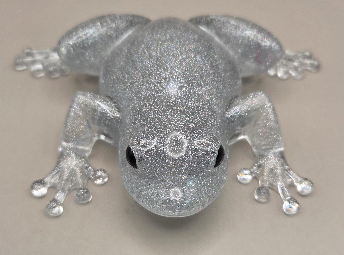 Handcrafted Epoxy Resin Frog Figurine - Gothic Home Decor