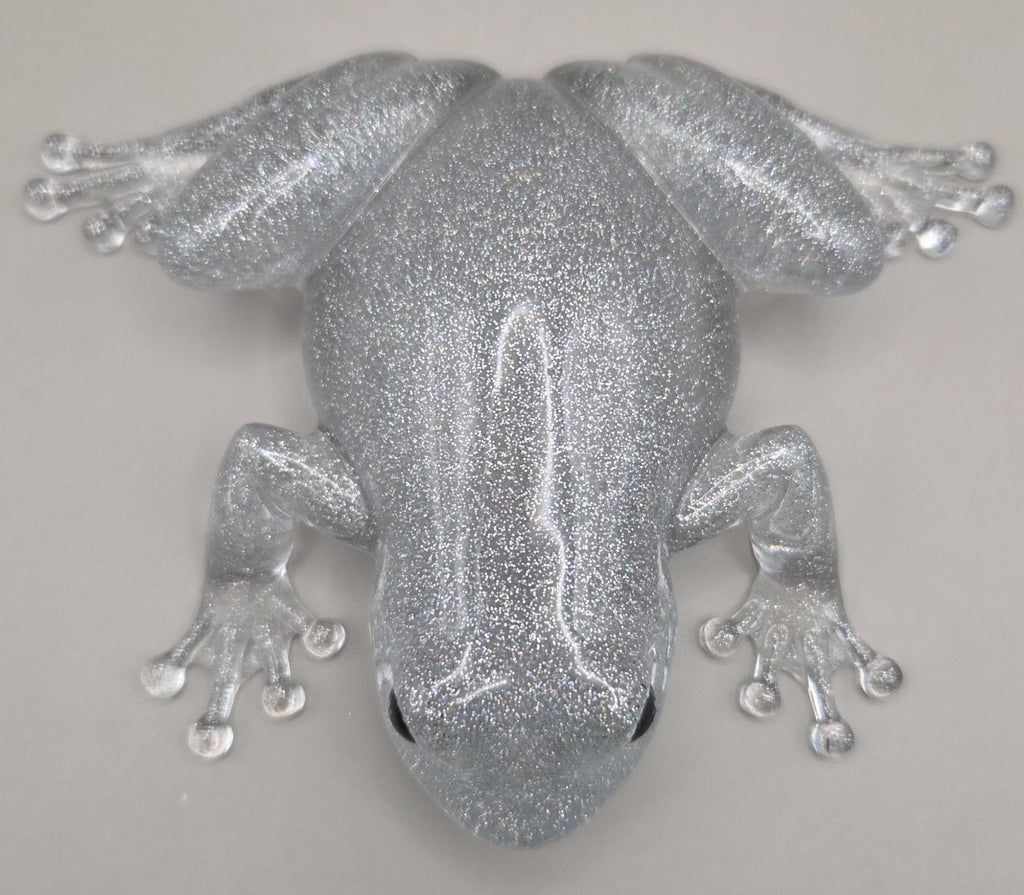 Handcrafted Epoxy Resin Frog Figurine - Gothic Home Decor