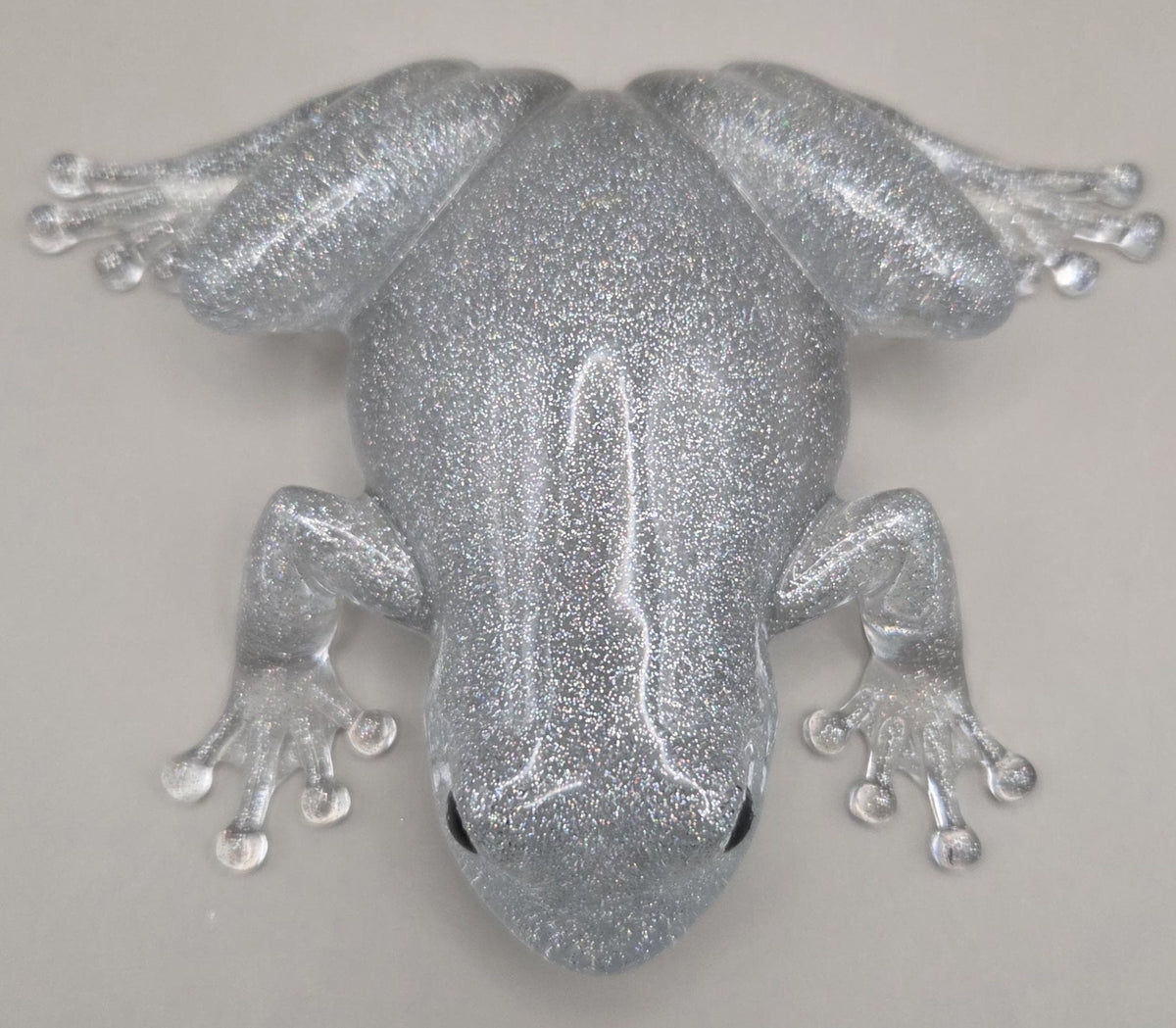 Handcrafted Epoxy Resin Frog Figurine - Gothic Home Decor