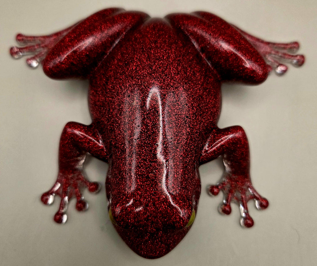 Handcrafted Epoxy Resin Frog Figurine - Gothic Home Decor