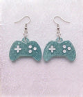 Handcrafted Epoxy Resin XBOX Controller Earrings - Gothic Wearable Art
