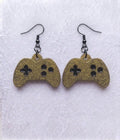 Handcrafted Epoxy Resin XBOX Controller Earrings - Gothic Wearable Art