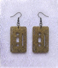Handcrafted Epoxy Resin Cassette Tape Earrings - Gothic Wearable Art