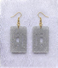 Handcrafted Epoxy Resin Cassette Tape Earrings - Gothic Wearable Art