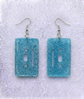 Handcrafted Epoxy Resin Cassette Tape Earrings - Gothic Wearable Art