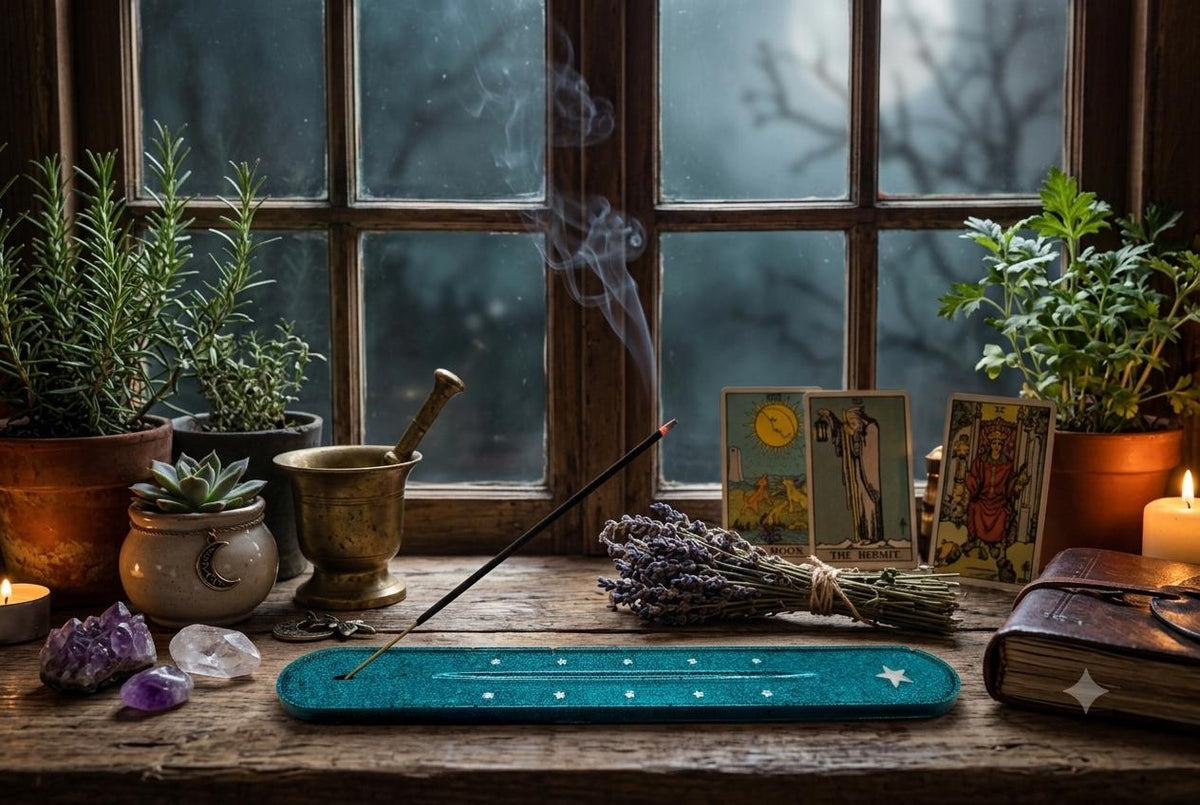 Handcrafted Epoxy Resin Incense Holder - Gothic Home Decor