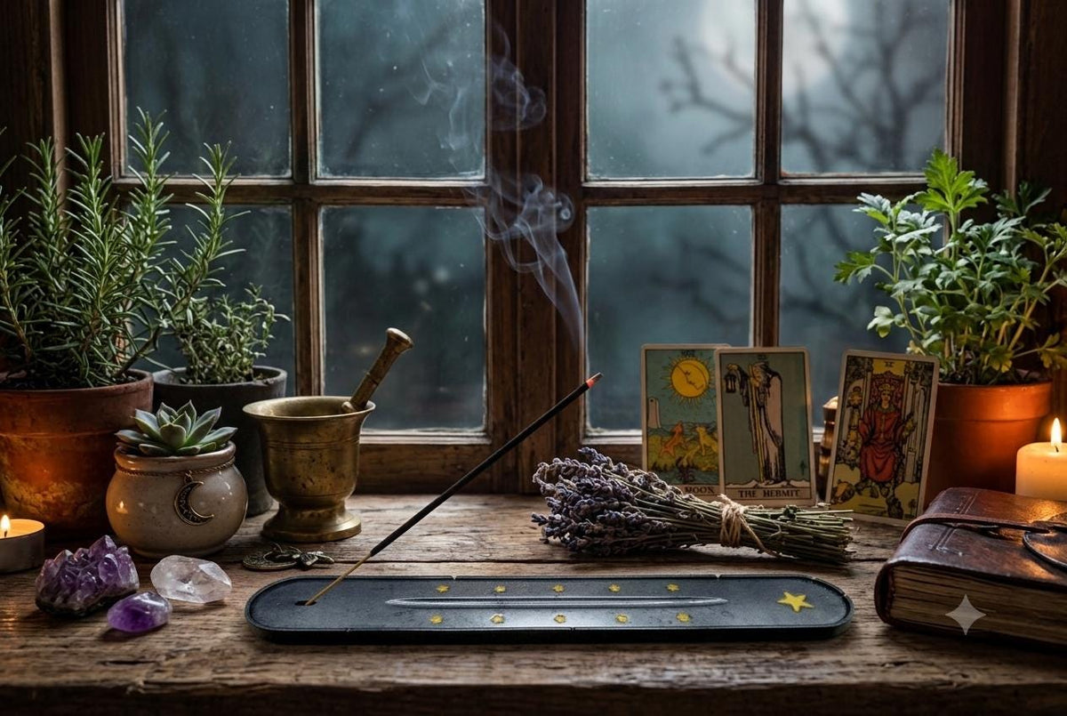 Handcrafted Epoxy Resin Incense Holder - Gothic Home Decor