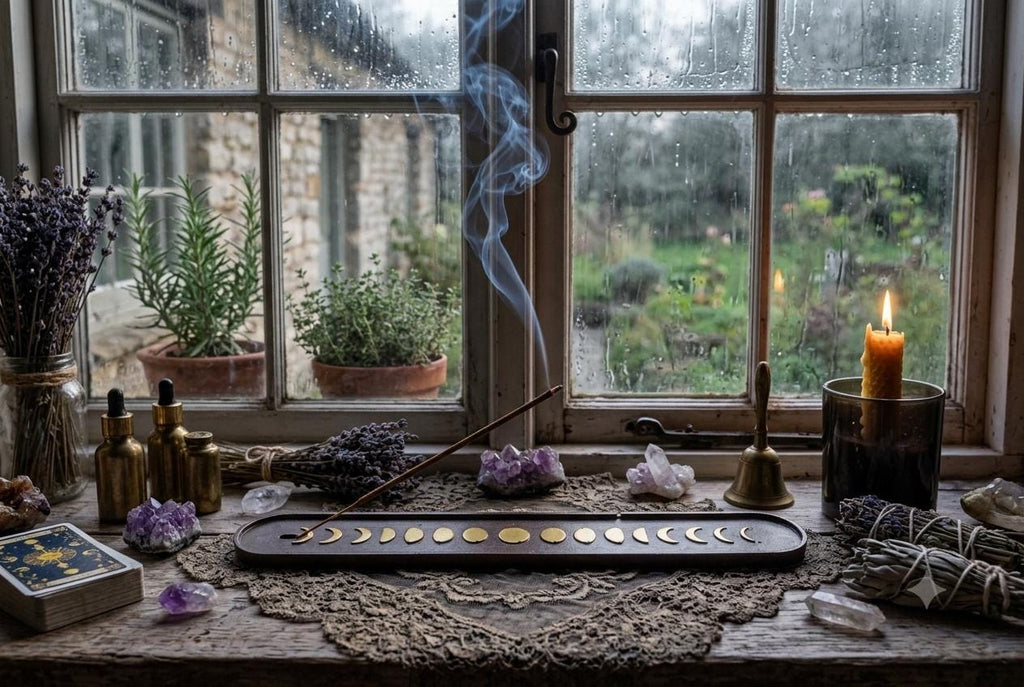 Handcrafted Epoxy Resin Incense Holder - Gothic Home Decor