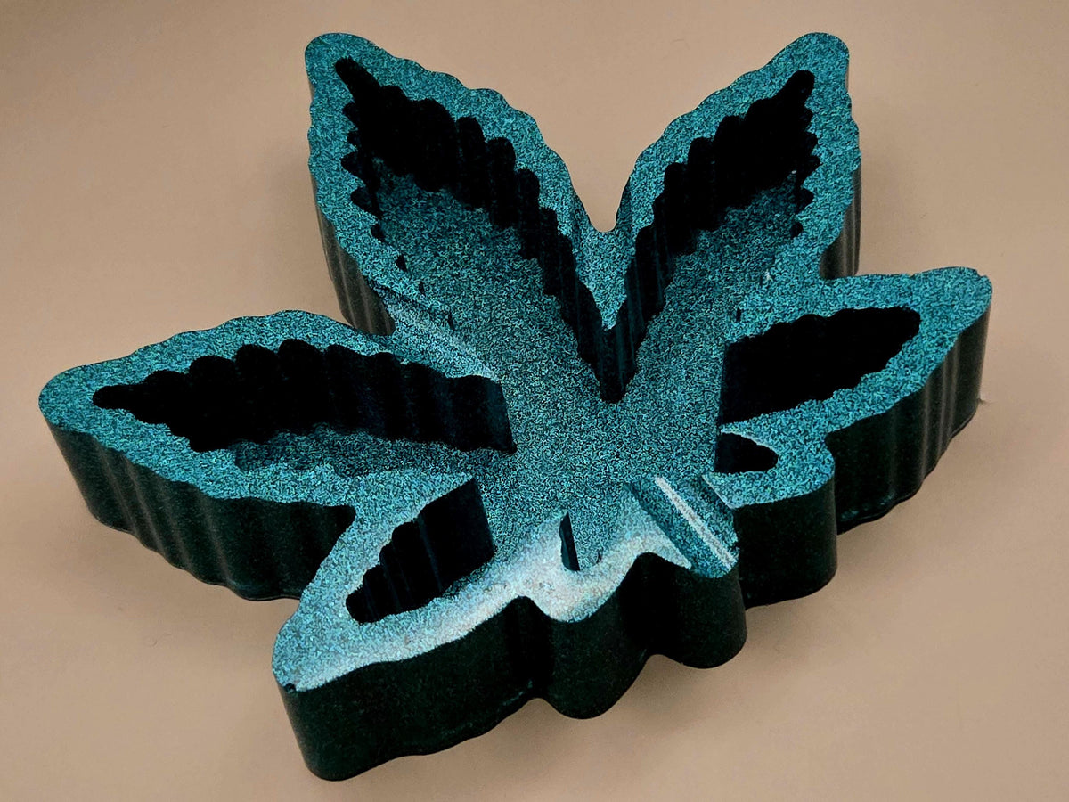 Handcrafted Epoxy Resin Leaf Ashtray - Gothic Home Decor