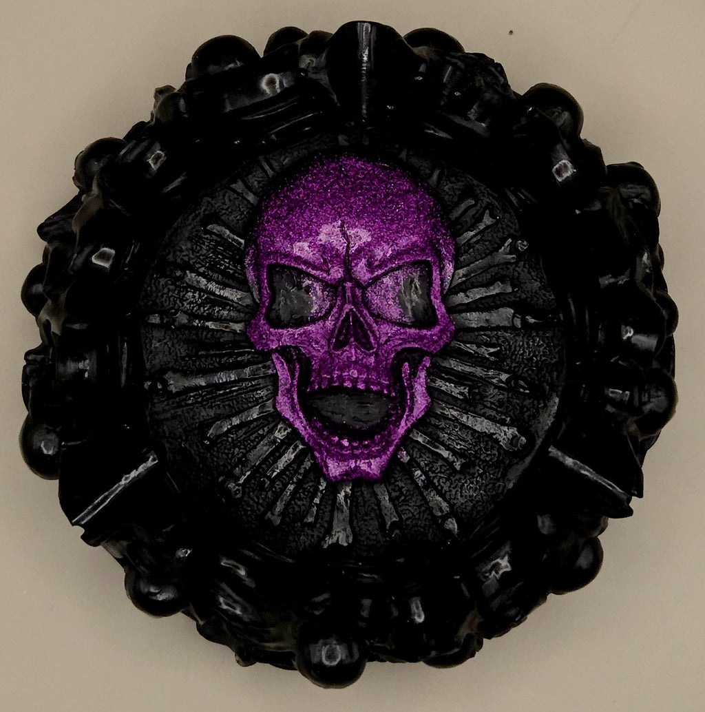 Handcrafted Epoxy Resin Skull Ashtray - Gothic Home Decor