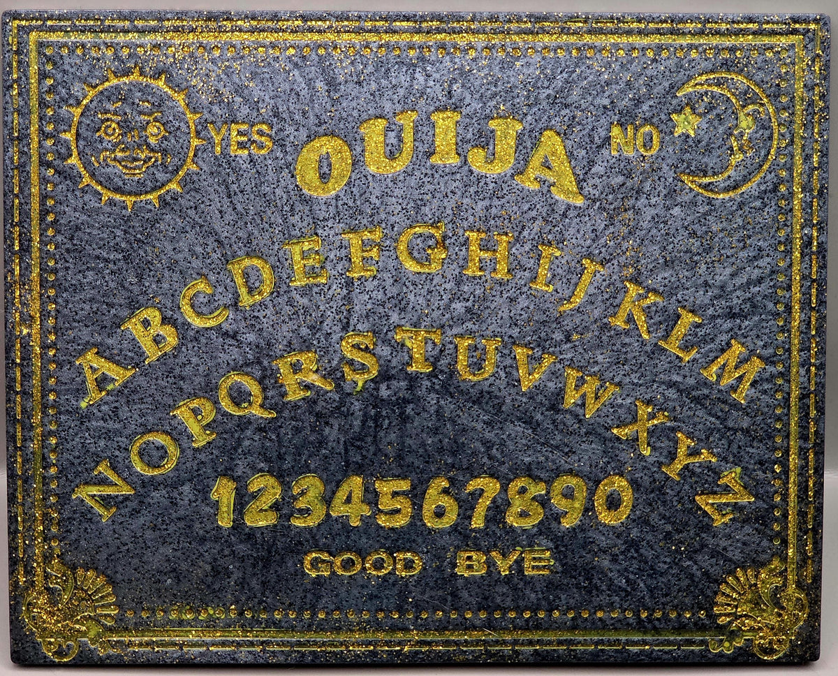 Handcrafted Epoxy Resin Ouija Board Set with Planchette - Gothic Home Decor