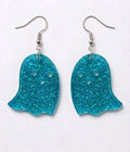 Handcrafted Epoxy Resin Ghost Earrings - Gothic Wearable Art