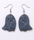 Handcrafted Epoxy Resin Ghost Earrings - Gothic Wearable Art