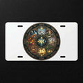 Sacred Wheel Sublimation Printed Vehicle Plate For Your Ride or Wall Decor - Gothic Automotive Art