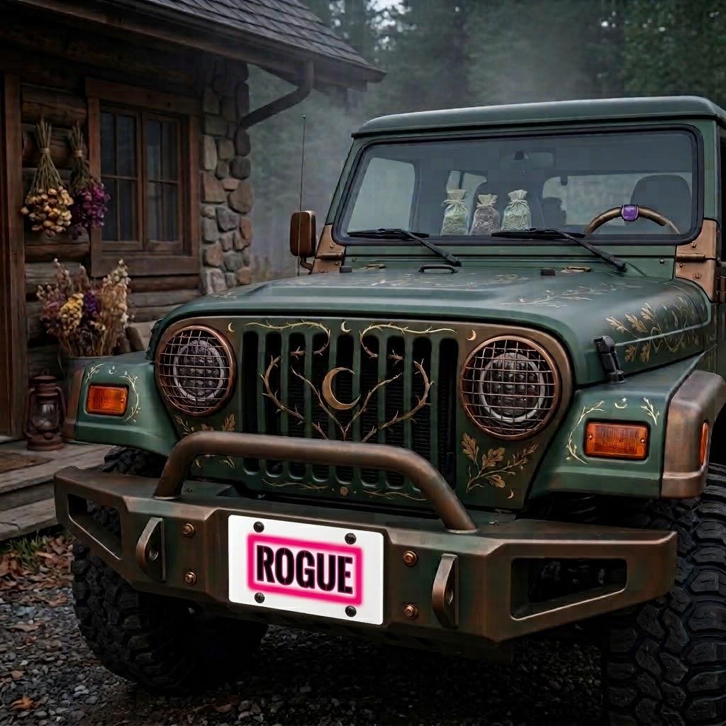Rogue Sublimation Printed Vehicle Plate For Your Ride or Wall Decor - Gothic Automotive Art