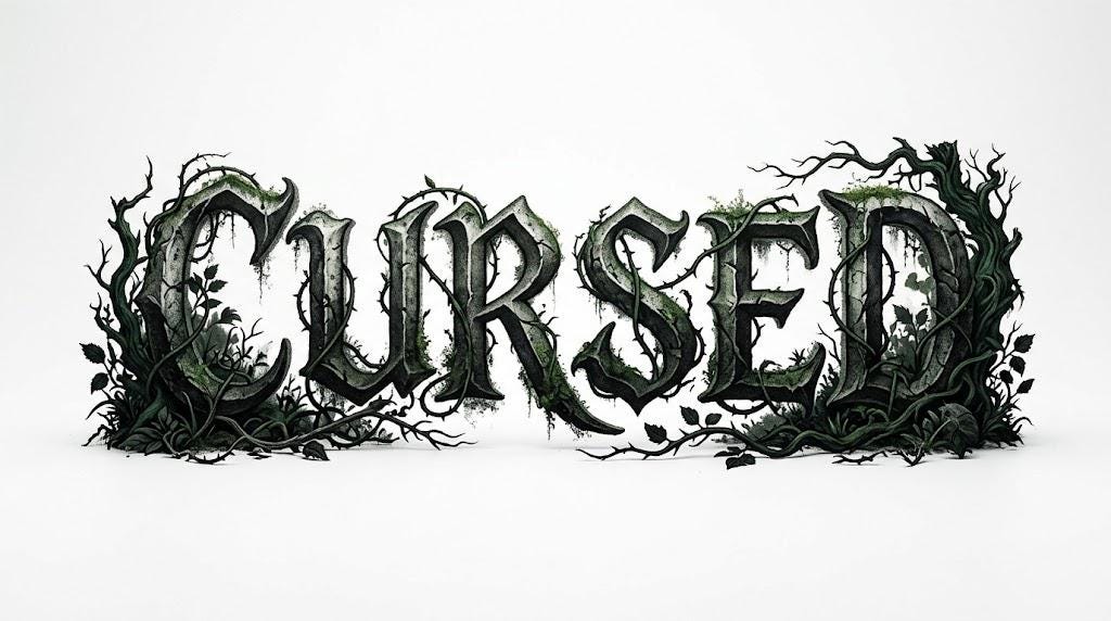 Cursed Sublimation Printed Vehicle Plate For Your Ride or Wall Decor - Gothic Automotive Art