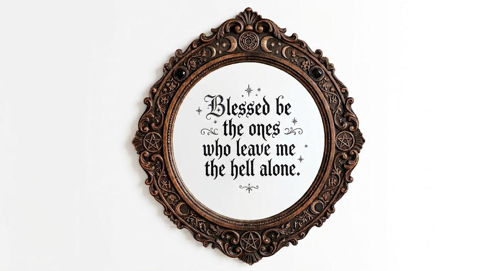 Blessed Be Sublimation Printed Vehicle Plate For Your Ride or Wall Decor - Gothic Automotive Art