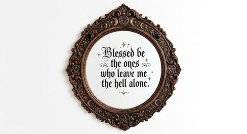Blessed Be Sublimation Printed Vehicle Plate For Your Ride or Wall Decor - Gothic Automotive Art