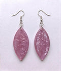 Handcrafted Epoxy Resin Marquis Earrings - Gothic Wearable Art