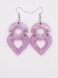 Gateway to Love Handcrafted Epoxy Resin Earrings - Gothic Wearable Art