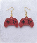 Handcrafted Epoxy Resin XBOX Controller Earrings - Gothic Wearable Art