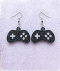 Handcrafted Epoxy Resin Sega Controller Earrings - Gothic Wearable Art
