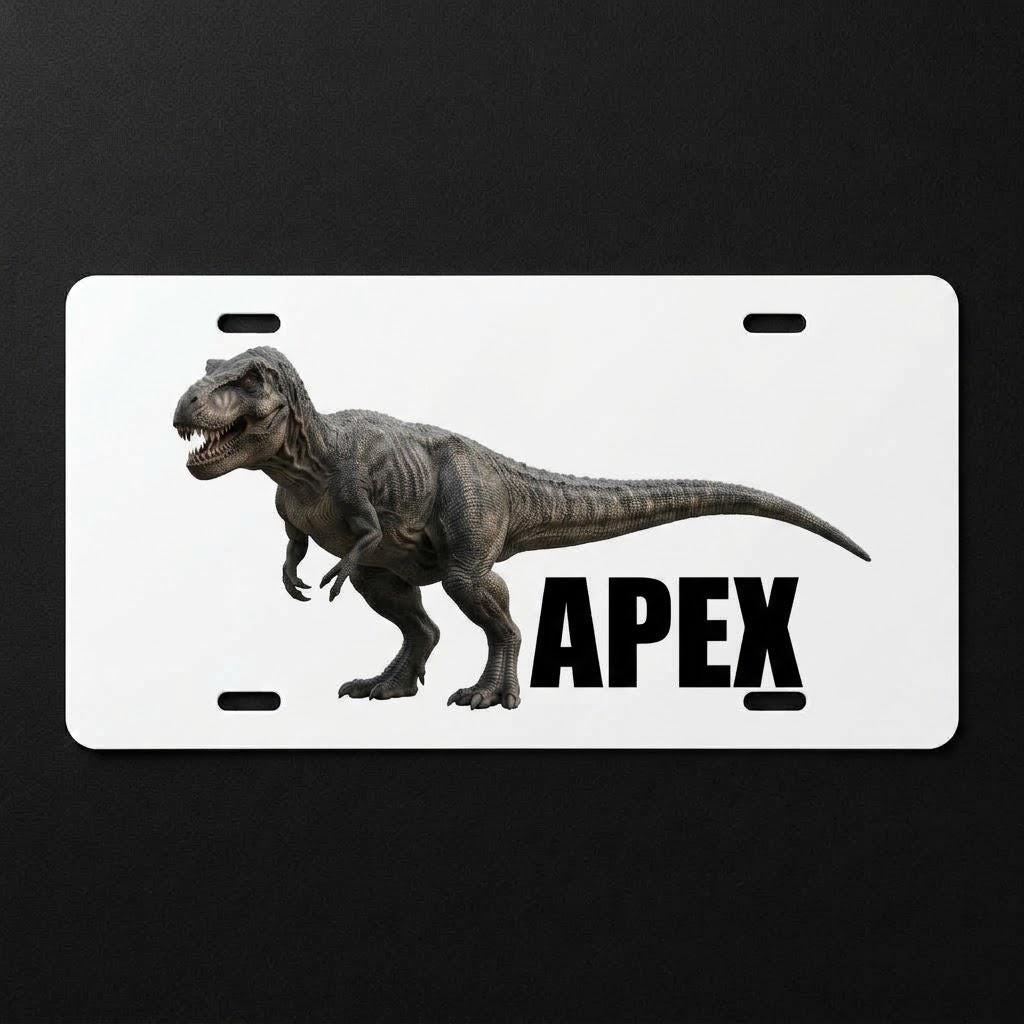 Apex Sublimation Printed Vehicle Plate For Your Ride or Wall Decor - Gothic Automotive Art