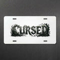 Cursed Sublimation Printed Vehicle Plate For Your Ride or Wall Decor - Gothic Automotive Art