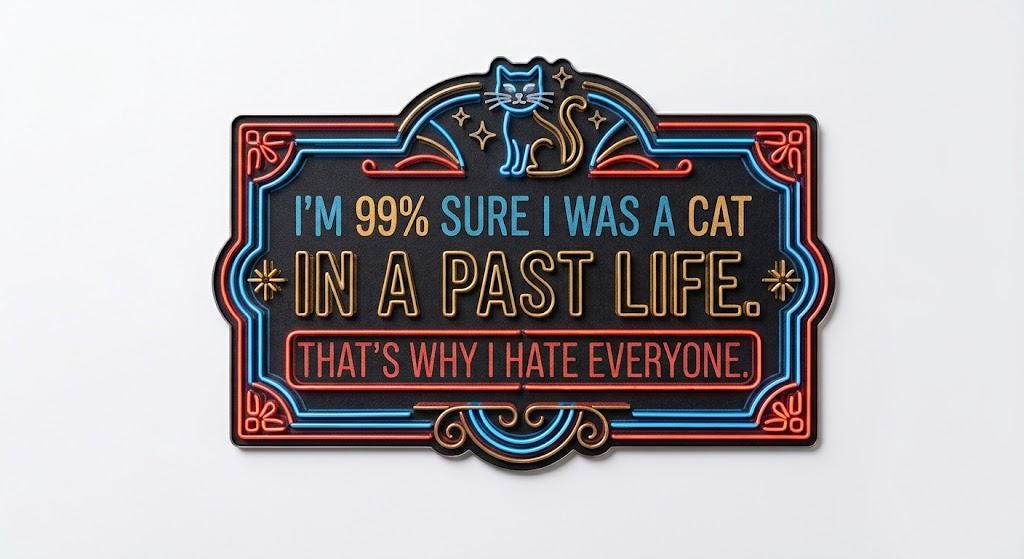Past Life Sublimation Printed Vehicle Plate For Your Ride or Wall Decor - Gothic Automotive Art