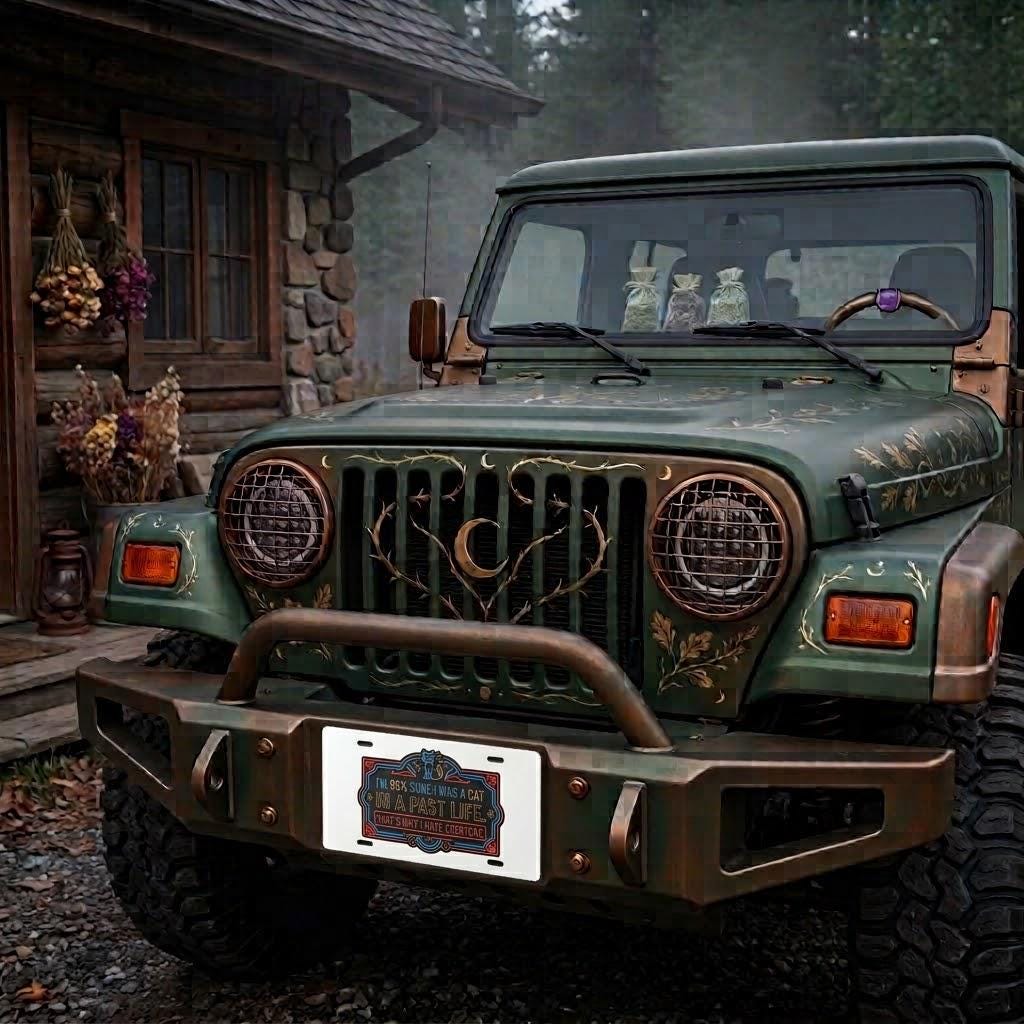 Past Life Sublimation Printed Vehicle Plate For Your Ride or Wall Decor - Gothic Automotive Art