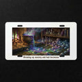Brewing Sublimation Printed Vehicle Plate For Your Ride or Wall Decor - Gothic Automotive Art