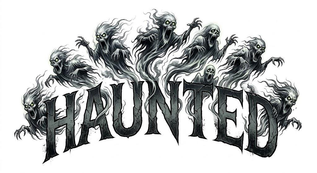 Haunted Sublimation Printed Vehicle Plate For Your Ride or Wall Decor - Gothic Automotive Art