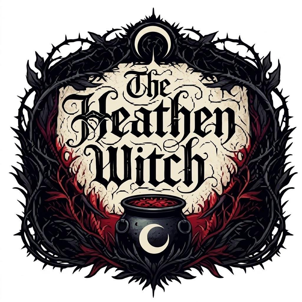 The Heathen Witch Sublimation Printed Standard Mouse Pad - Gothic Workspace Art