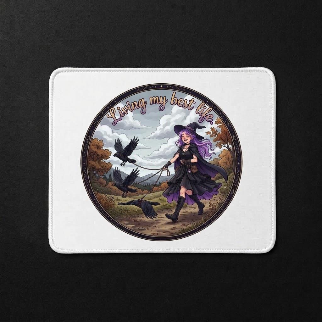 My Best Life Sublimation Printed Standard Mouse Pad - Gothic Workspace Art