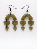 Cupid’s Arch Cascade Handcrafted Epoxy Resin Earrings - Gothic Wearable Art